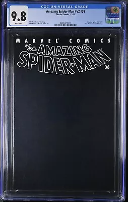 Buy Amazing Spider-Man Volume 2 #36 2001 Black Cover 911 Tribute CGC 9.8 • 124.06£