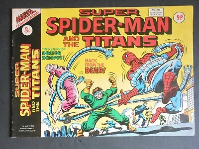 Buy SUPER SPIDER-MAN And THE TITANS Comic No. 213 08 March 1977 Marvel 36 Pages • 4.45£
