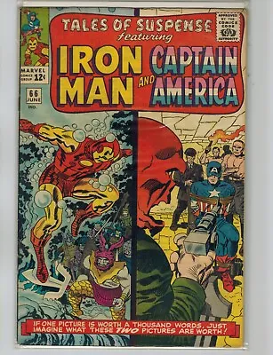 Buy 1965 Marvel Comics Tales Of Suspense 66 Iron Man Captain America Red Skull Orig • 105.31£