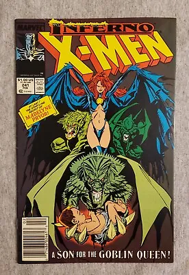 Buy Uncanny X-Men #241 Marvel 1989 Newsstand Edition Inferno Goblin Queen Sinister  • 7.94£