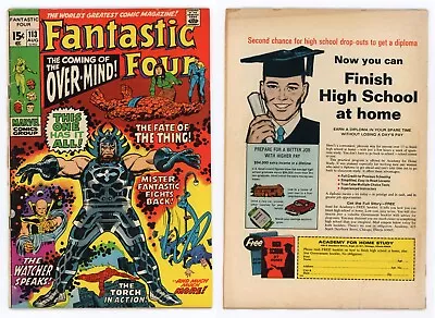 Buy Fantastic Four #113 (VG+ 4.5) 1st Appearance Over-Mind Eternal 1971 Marvel • 11.26£