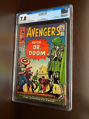 Buy Avengers #25 (1966) / CGC 7.0 /  Classic Doctor Doom Cover / Silver Age Comic • 239.06£
