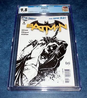 Buy BATMAN #3 1:200 Sketch Variant DC 2012 CGC 9.8 1st App COURT OF OWLS NM/M SNYDER • 239.26£
