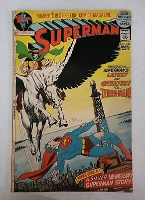 Buy Superman #249 1972 DC Comics 1st App Of Terra-Man, Silver Anniversary Edition • 20.09£
