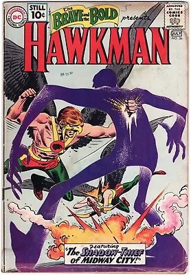 Buy BRAVE AND THE BOLD Hawkman #36 (1961)  JOE KUBERT GD+ 2.5 • 28.15£