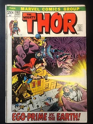 Buy The Mighty Thor #202 Marvel Comic Book 1972 1st Ego-Prime • 9.97£