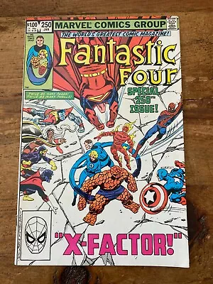 Buy Fantastic Four #250 Marvel Comics 1983 Captain America Spider-Man Byrne Art C • 13.58£