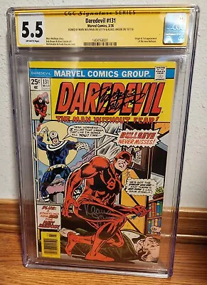 Buy Daredevil #131 Marvel 1976 CGC 5.5 Signature Series1stAppearance Bullseye Origin • 379.96£