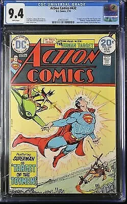 Buy 1974 D.C. Comics #432 Action Comics Feat. Superman CGC 9.4 White Pages! • 352.81£