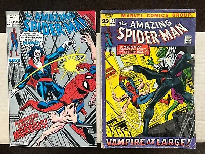 Buy Amazing Spider-Man 101 & 102 Origin And 1st App Morbius. Lizard App, Cents • 37.99£