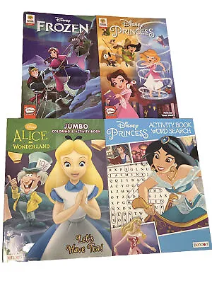 Buy DISNEY 4x Comic Books Frozen Princess Alice Wonderland Activity Book Word Search • 19.76£