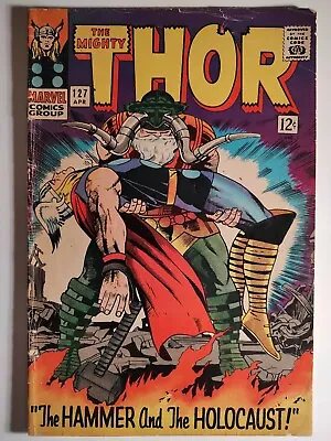 Buy Thor #127, VG-/3.5, Marvel 1966, 1st App Pluto Hammer & Holocaust, Kirby, Gemini • 27.59£