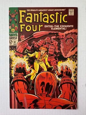 Buy FANTASTIC FOUR #81 Dec 1968 Marvel Wizard App Crystal Joins Team Lee Kirby KEY • 19.99£