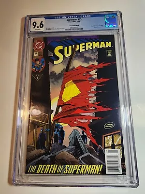 Buy Superman #75 CGC 9.6 (1992) Death Of Superman, Death Of Doomsday • 76.25£