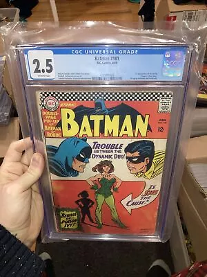 Buy DC Comics Batman #181 1966 CGC Universal 2.5 1st App Of Poison Ivy Rare W Pinup • 239.86£