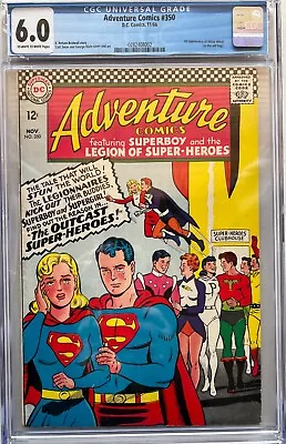 Buy =Adventure Comics=#350 CGC 6.0 1966 LSOH Supergirl Superboy KEY 1st App • 99£