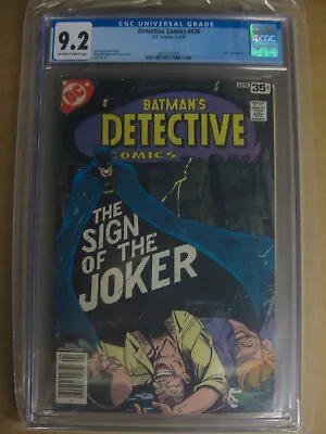 Buy DC Batman Detective Comics #476 CGC 9.2 Off White/White Pages Sign Of The Joker • 107.24£