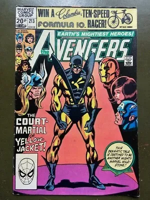 Buy The Avengers, #213, The Court Martial Of Yellow Jacket, 1981. • 2.50£
