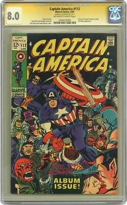Buy Captain America #112  Signed Joe Simon CGC SS 8.0 1045234005 • 876£