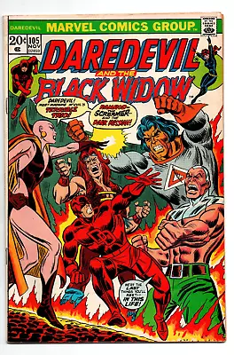 Buy Daredevil #105 - Black Widow - Origin Moondragon - 1973 - FN • 15.98£