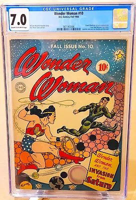 Buy WONDER WOMAN #10 (DC: 1944) Marston Mephisto Saturno CGC 7.0 (F/VF) • 2,007.07£
