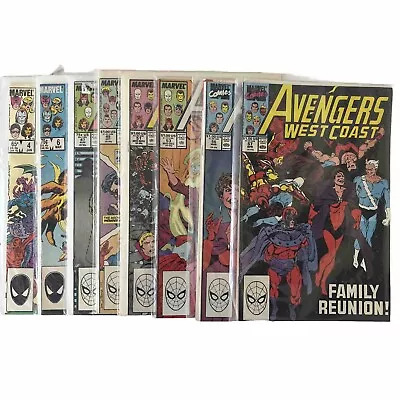 Buy Avengers West Coast Lot Of 8. #4, 6, 47, 49, 51, 53🔑, 56, 57.  VG To VF+ • 11.97£