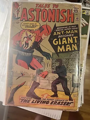 Buy Tales To Astonish #49 GD+ 2 1963 Ant-Man Becomes Giant Man • 96.38£
