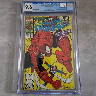 Buy Marvel Amazing Spider-Man #345 CGC 9.6 Kasady/Venom/Cardiac/Boomerang/Sable App • 55.19£