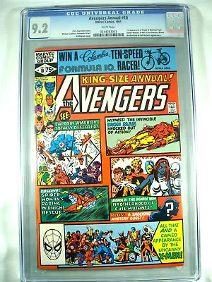 Buy Avengers King-Size Annual 10 CGC 9.2 1981 1st Appearance Rogue & Madelyn Pryer • 236.58£