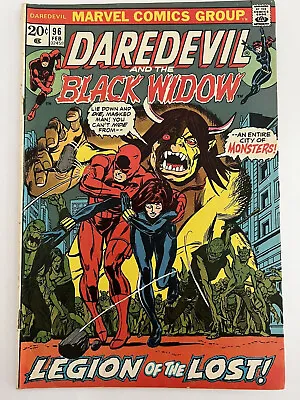 Buy DAREDEVIL No 96 BLACK WIDOW 1973 LEGION OF THE LOST Cents Comic • 5.99£