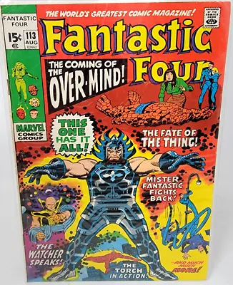 Buy Fantastic Four #113 Over-mind 1st Appearance *1971* 7.0 • 20.50£