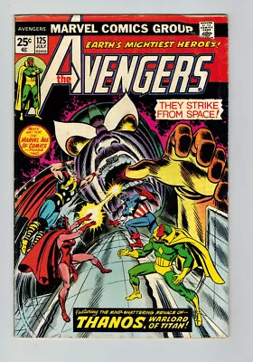 Buy Avengers (1963) # 125 (3.0-GVG) Thanos, Water Damage (2035820) 1974 • 13.50£