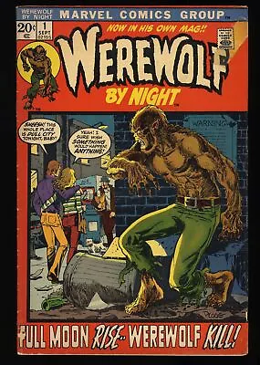Buy Werewolf By Night #1 VG+ 4.5 1st Solo Series Classic Ploog Cover! Marvel 1972 • 95.33£