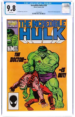 Buy Incredible Hulk #320 CGC 9.8 WP NM/MT Marvel Comics 1986 Avengers (vol 1) • 126.39£