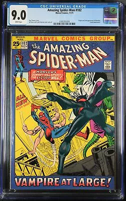 Buy Amazing Spider-Man #102 CGC VF/NM 9.0 White Pages 2nd Appearance Of Morbius! • 272.65£