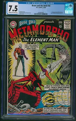 Buy Brave And The Bold #58 CGC 7.5 DC Comics 1965 2nd Appearance Metamorpho • 118.55£
