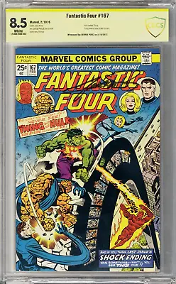 Buy Marvel Comics: Fantastic Four Grade 8.5 #167 Feb 1976 Signed By George Perez • 750£