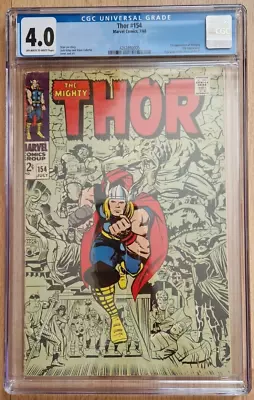 Buy 1968 Marvel Comics Thor #154 - CGC 4.0 • 79.53£