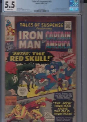 Buy Tales Of Suspense 65 - 1965 - 1st S.A. Red Skull - CGC 5.5 • 174.99£