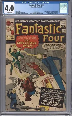 Buy Fantastic Four #20 CGC 4.0 Universal - 🔥🔥🔥 1st Molecule Man!  🔥🔥🔥 • 205.02£