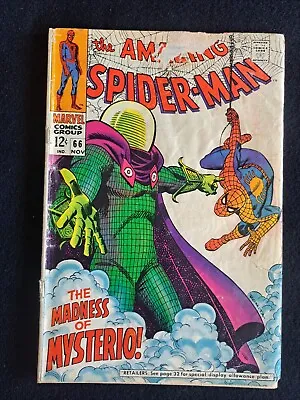 Buy Amazing Spider-Man 66 Marvel Comics 1968 Mysterio  • 35.63£