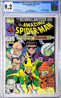 Buy Amazing Spider-man #337, Cgc 9.2 White Pages, 1990 Marvel Comics • 31.54£