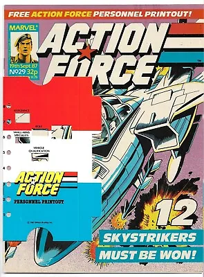 Buy Action Force #29 Free Personnel Printout! FN (1987) Marvel Comics UK • 25£