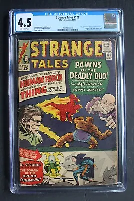 Buy Strange Tales #126 1st DORMAMMU, CLEA & Orini 1964 Ditko Doctor Strange CGC 4.5 • 196.86£