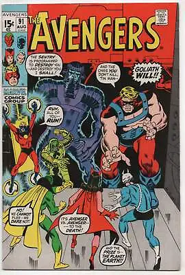 Buy Avengers 91 Marvel 1971 VG Kree Skrull War Captain Marvel Scarlet Witch • 13.90£
