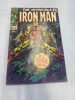 Buy Iron Man #1 Big Premiere Issue! Marvel Comics 1968 Beautiful Complete Rare Book • 279.71£