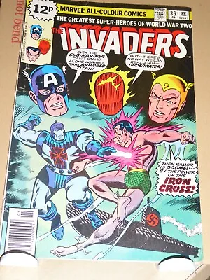 Buy THE INVADERS #36  1978  Marvel Comics UK ,   FN- • 1.50£