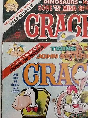 Buy CRACKED Magazine LOT Of 2 #245 & 246 (Major Magazine August & July 1989) • 11.85£