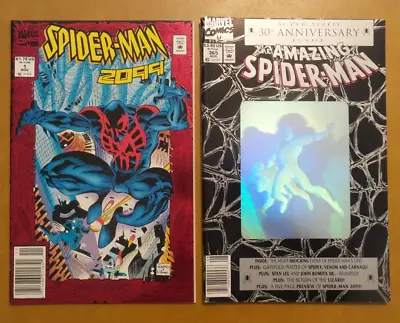Buy The Amazing Spider-Man #365 Spider-Man 2099 #1 Newsstand 1st Appearance Lot Of 2 • 22.51£