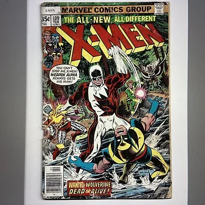 Buy Uncanny X-Men #109, GD 2.0, 1st Vindicator/James Hudson; Wolverine • 38.72£
